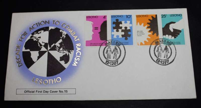 Official First Day Cover No. 15 Lesotho 4c 10c 15c 25c 1977 Stamps