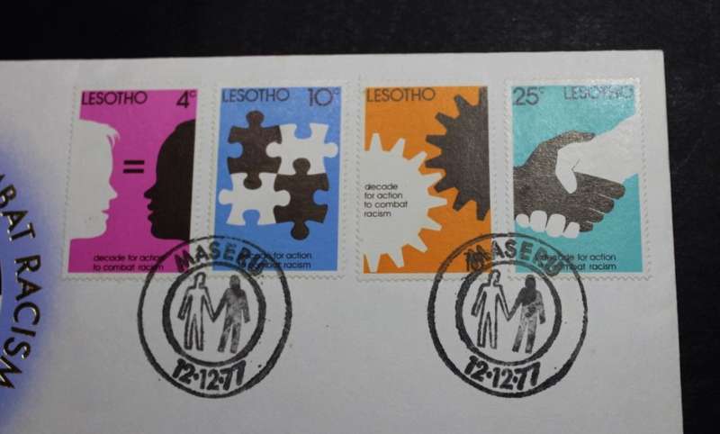 Official First Day Cover No. 15 Lesotho 4c 10c 15c 25c 1977 Stamps