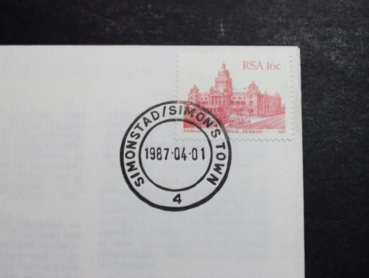 Envelope with Able Seaman RN Just Nuisance RSA 16c Stamp 1987