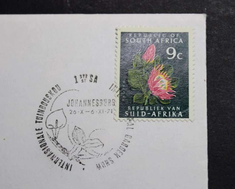 Envelope Garden Show pictorial PT 18 Johannesburg International Garden Show SA 9c Stamp 1971