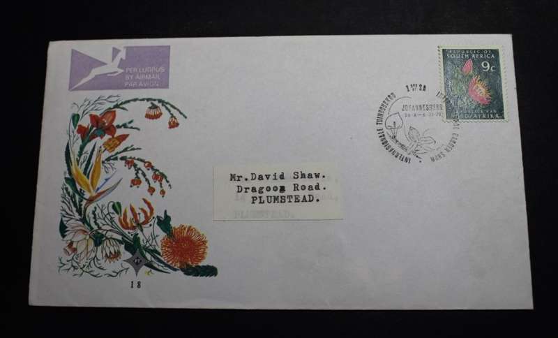 Envelope Garden Show pictorial PT 18 Johannesburg International Garden Show SA 9c Stamp 1971