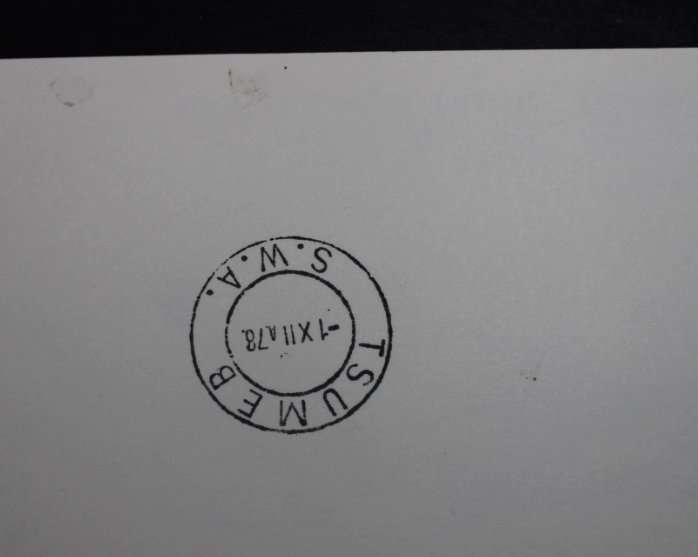 Airmail Card SWA 3c Stamp 1973, Dick Findlay Eros to Grootfontein Onwards To Tsumeb Namib Air