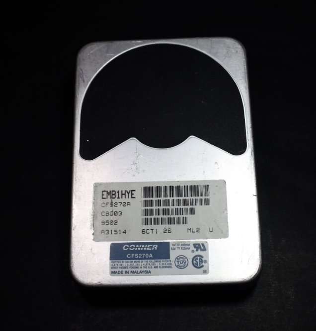 Vintage Conner CFS270A 270MB Hard Drive 1991.