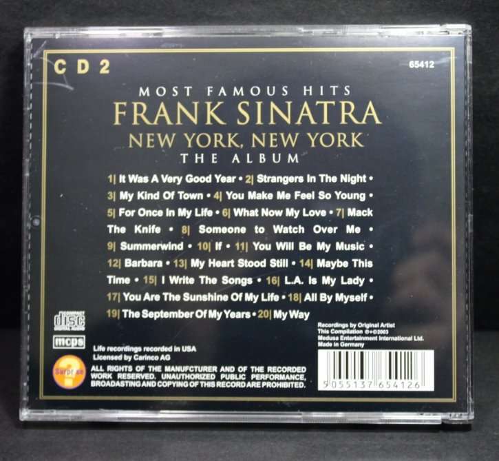 Frank Sinatra New York, New York The Album Double CD