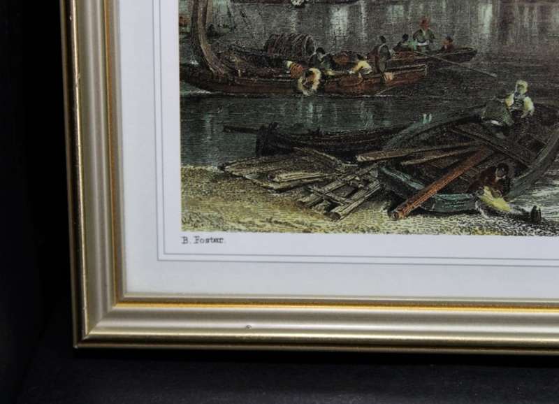 Framed B Foster Drawing of Koln Cologne Cathedral