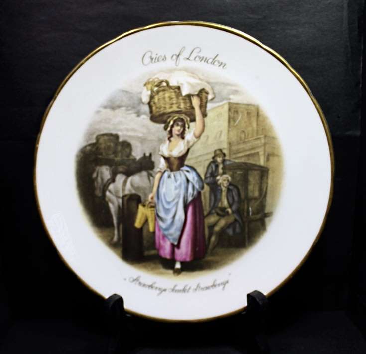 Cries Of London Plate - Strawberries, Scarlet Strawberries.
