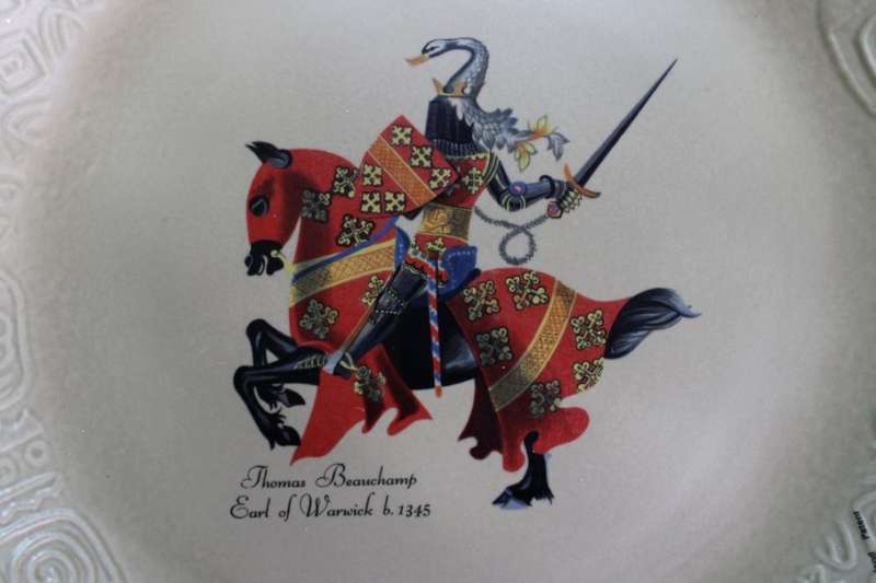 Vintage Barker Bros Decorative Wall Plate Thomas Beauchamp The Earl of Warwick