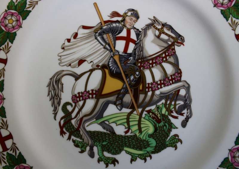 The England Decorative Wall Plate by Spode with Saint George