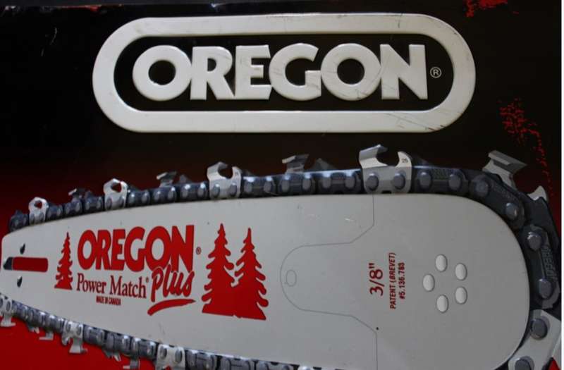 Oregon Chain Metal Advertising Sign