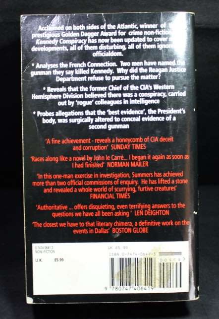 The Kennedy Conspiracy by Anthony Summers Softcover Book