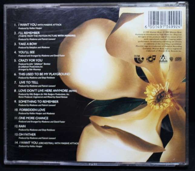 Madonna Something To Remember CD