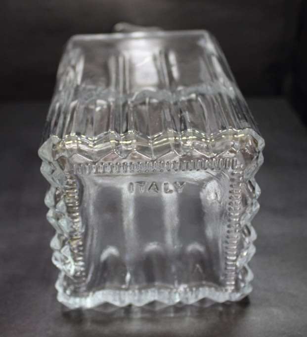 Square Decanter Made In Italy.