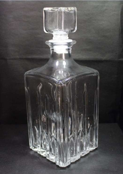 Square Decanter Made In Italy.