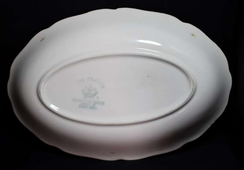 Vintage Johnson Bros Old Chelsea Gravy Boat and Saucer