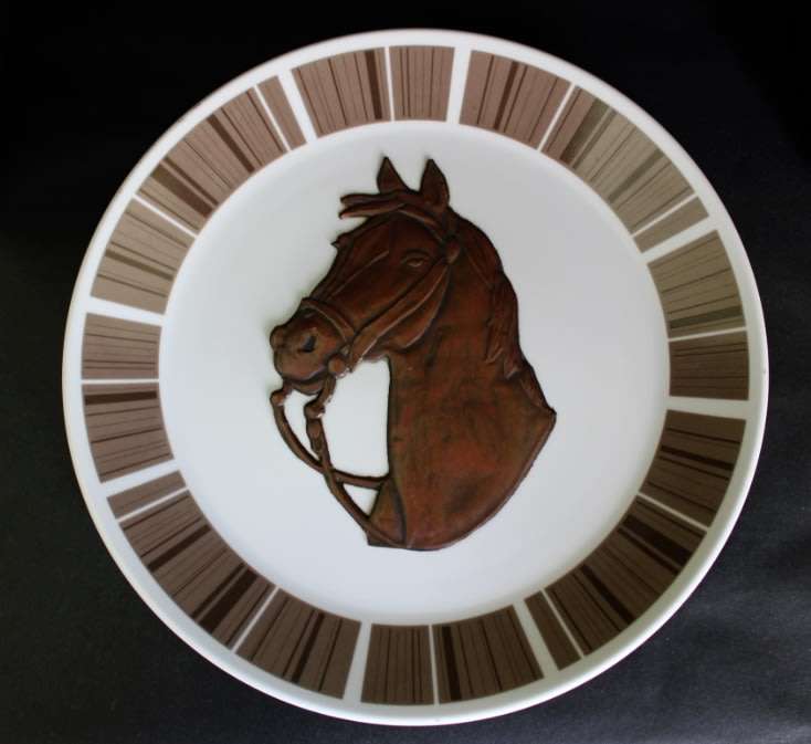 Noritake Plate with profile of Horse.