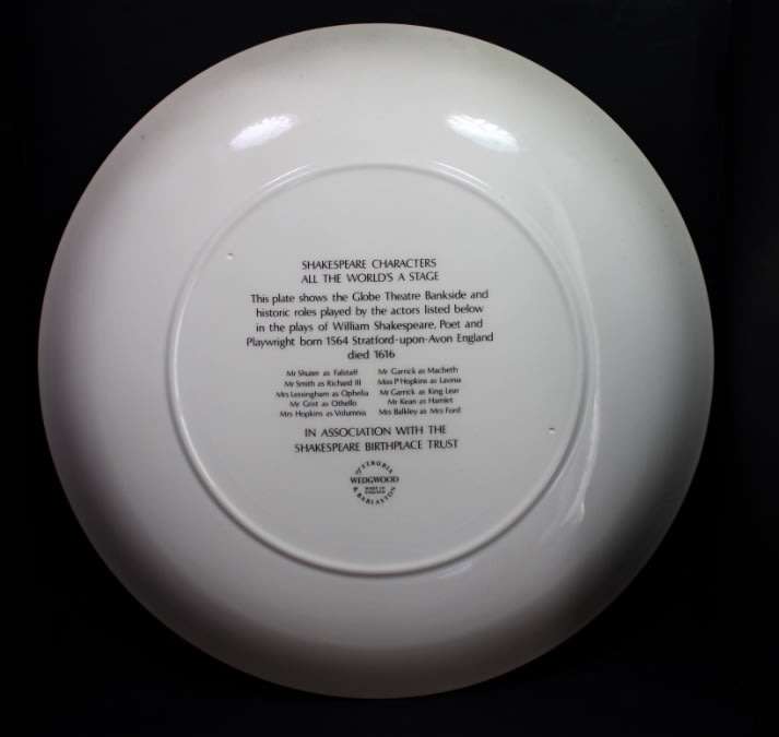 Shakespeares Characters Decorative Wall Plate by Wedgwood
