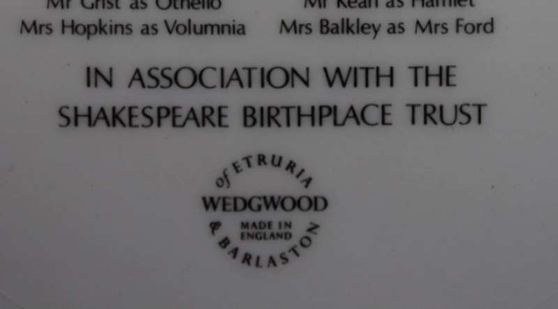 Shakespeares Characters Decorative Wall Plate by Wedgwood