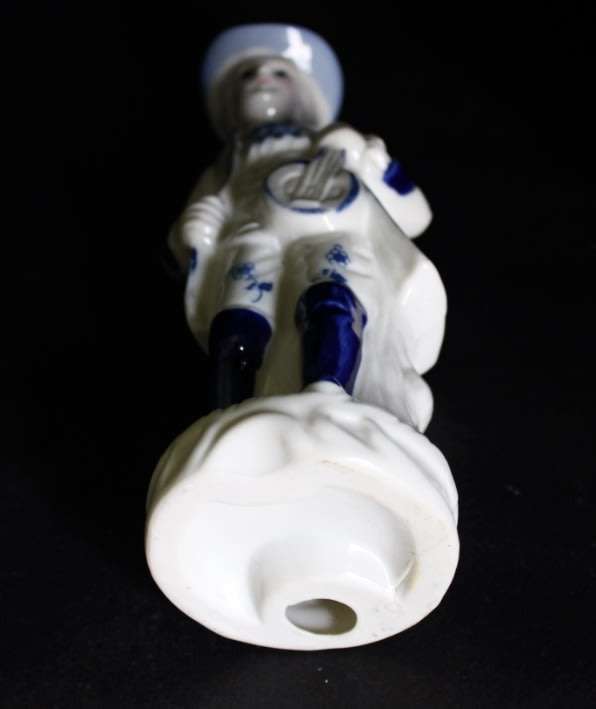 Classic Style Porcelain Man with Lyre Figurine.