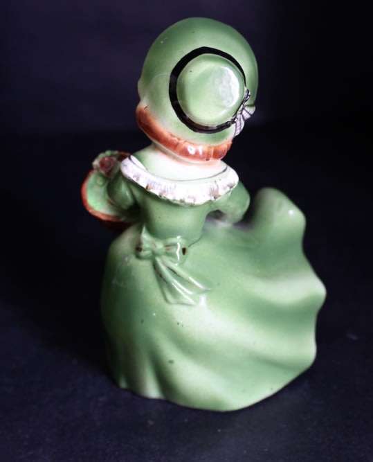 Girl in Green with Flower Basket Figurine.