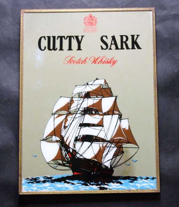 Cutty Sark Scotch Whisky Bar Mirror.