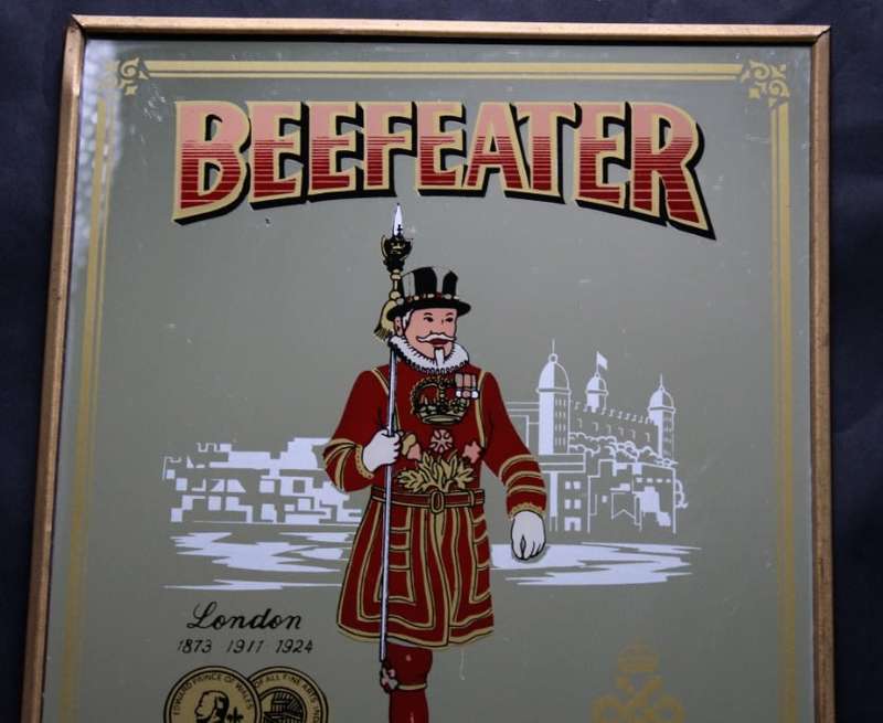 Beefeater London Distilled Dry Gin Bar Mirror.
