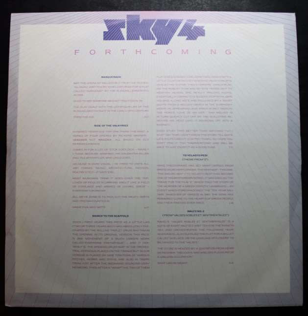 Sky 4 Forthcoming Vinyl LP