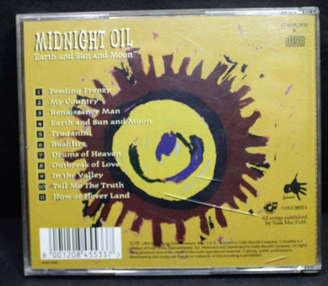 Midnight Oil Earth and Sun and Moon CD
