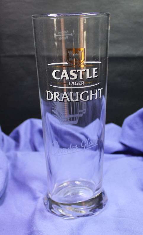 Castle Lager Draught Beer Glass Set of 6 in Original Box