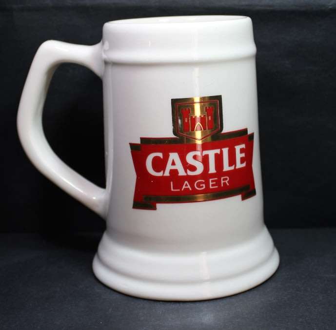 Castle Lager Charles Glass Beer Mug