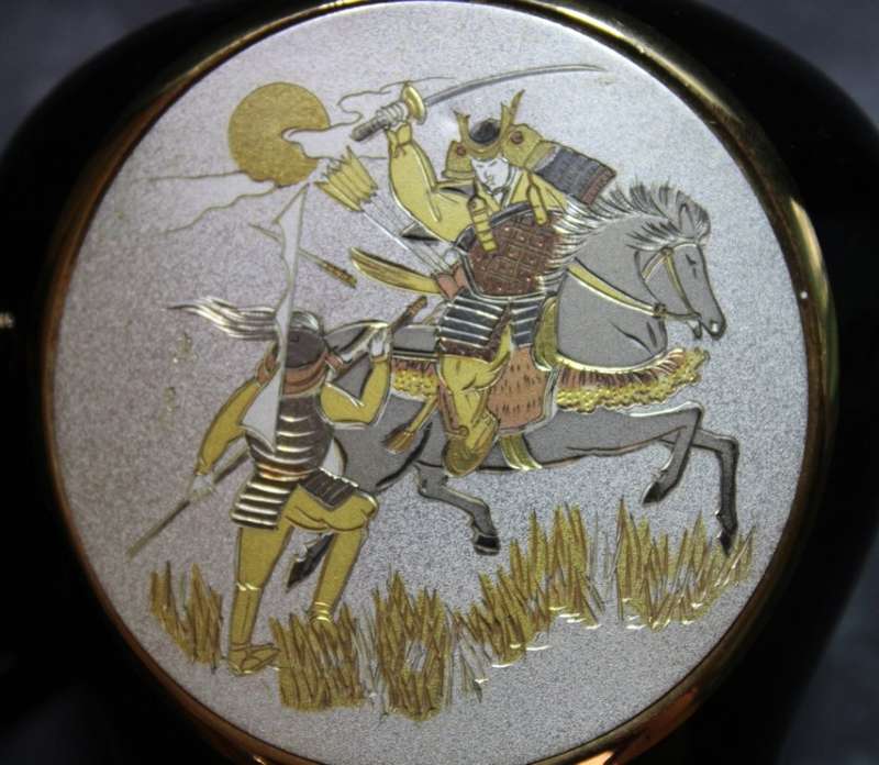 Chokin Japan Ginger Jar with Samurai Warrior Motif
