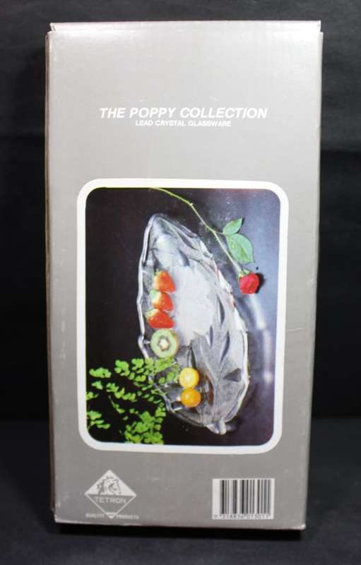 Leaf Shaped Crystal Canape Plate