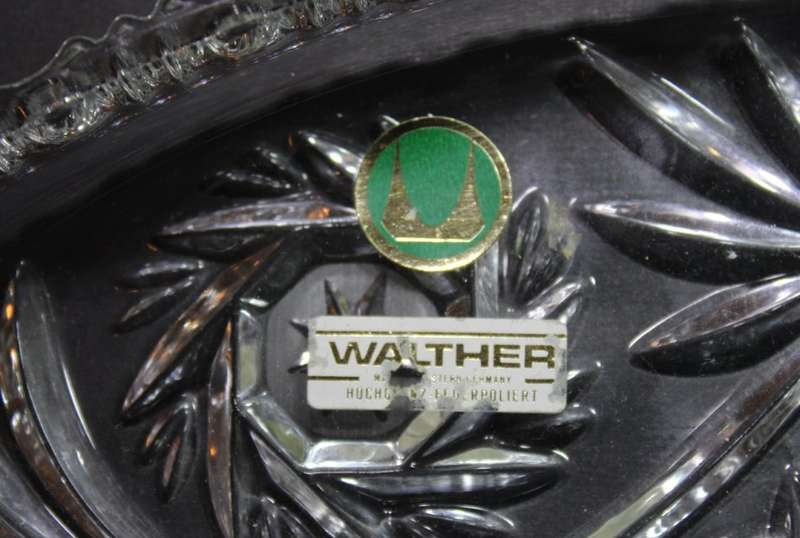 Walther Kristalglass Komet Oval shaped Divider Dish