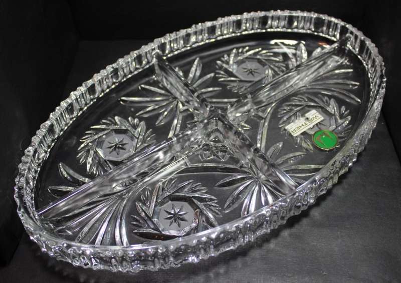 Walther Kristalglass Komet Oval shaped Divider Dish