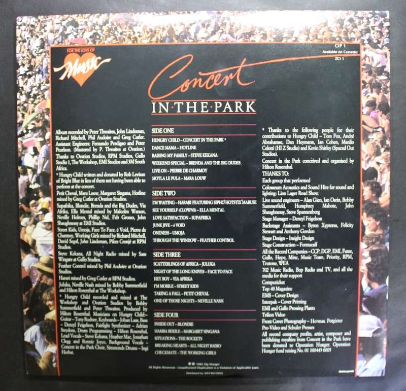 Concert In The Park Double LP