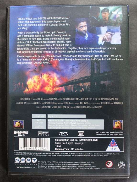 The Siege DVD.