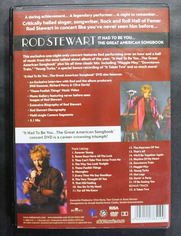 Rod Stewart It Had To Be You The Great American Songbook DVD