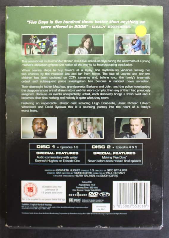 Five Days DVD UK TV Series R2 15L