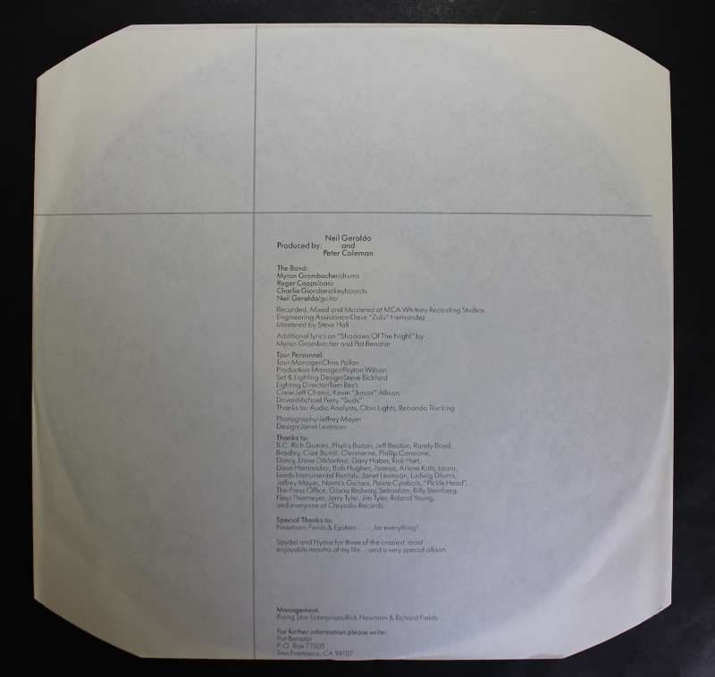 Pat Benatar Get Nervous Vinyl LP