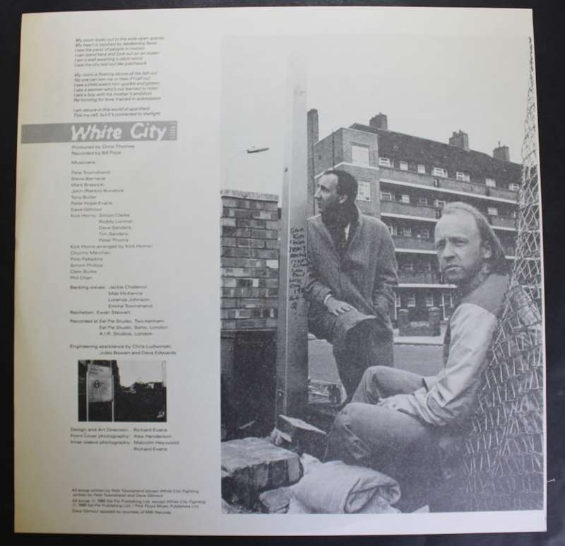 Pete Townshend White City, A Novel Vinyl LP