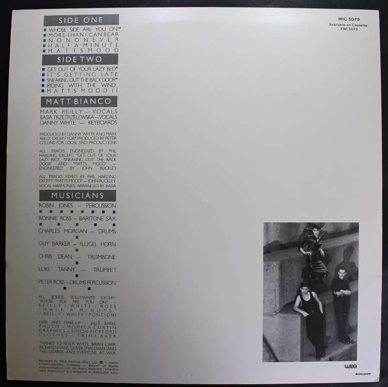Matt Bianco Whose Side Are You On Vinyl LP