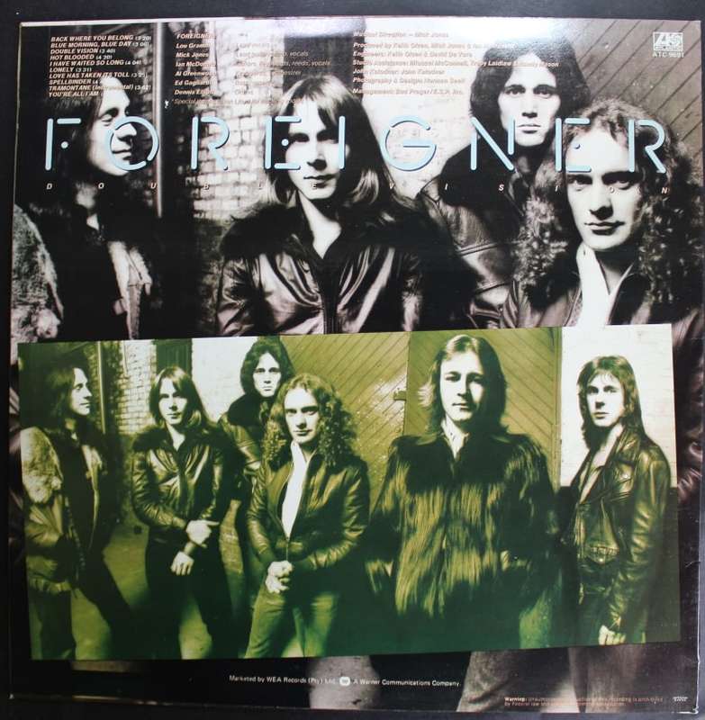 Foreigner Double Vision Vinyl LP