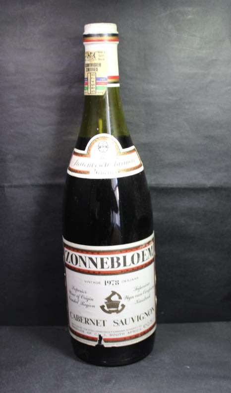Zonnebloem Cabernet Sauvignon 1978 750ml.