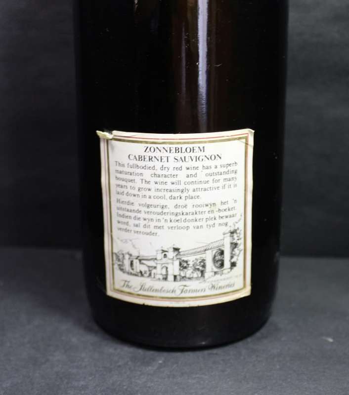 Zonnebloem Cabernet Sauvignon 1978 750ml.