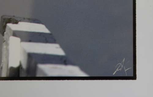 Pied Kingfisher on Bridge Post, Framed Original Photograph by Paul Farrell.