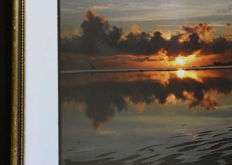 Sunset On the Lagoon East Africa, by Paul Farrell, Framed Original Photograph.