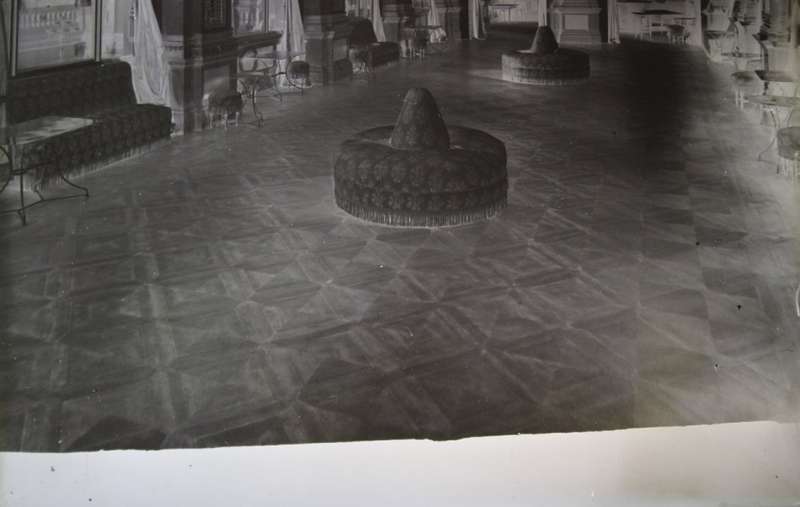 Drawing Room Interior Architecture on Glass Plate Negative