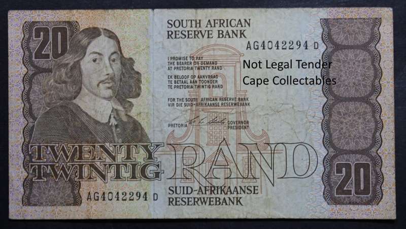 South Africa 20 Rand Bank Note 1990