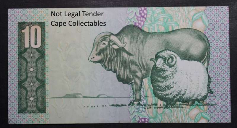South Africa 10 Rand Bank Note 1990 VF