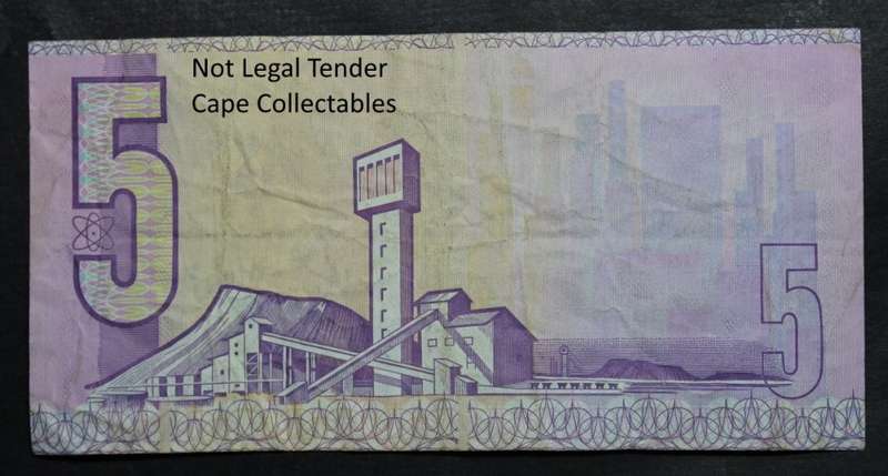South Africa 5 Rand Bank Note 1990