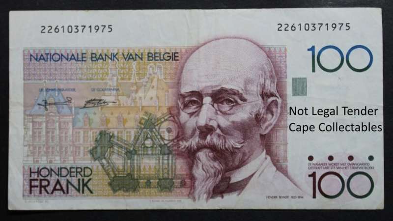 Belgium 100 Franc Bank Note 1982
